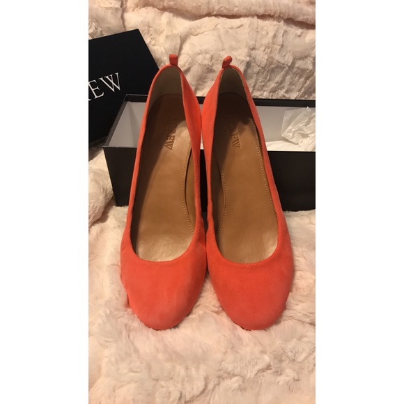 🔴 J. Crew Coral Suede Flats 7 - Picture 7 of 11